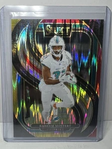 2024 Panini Select Prizm Premier Level Red and Yellow Shock #188 Raheem Mostert - Bild 1 von 2