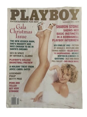 December 1992 Playboy Magazine Sharon Stone BAGGED - Imagem 1 de 4