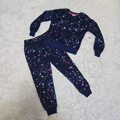 Conjunto de pijama Dots and Dreams niñas XXS (4-5) polar estrellas espaciales pantalones manga larga Foto 1 de 4