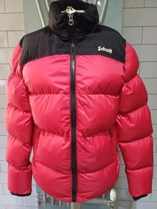 NEW SCHOTT NYC UTAH UNISEX PUFFER PADDED JACKET RED & BLACK SZ SMALL - Picture 1 of 12
