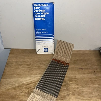 Lot 11 Électrodes Soudage Sous Argon Nertal S 2% Thorium 5mm - Photo 1/4