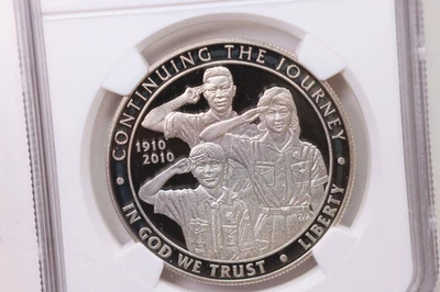 2010-P Boy Scouts., Silver Dollar Commemorative., NGC PF-69., Store #GMC009 - Image 1 of 4