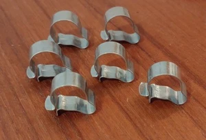 NOS Vintage BIke Shift Cable 6x Clamps 1/2" Size Biking Cycling   - Picture 1 of 4