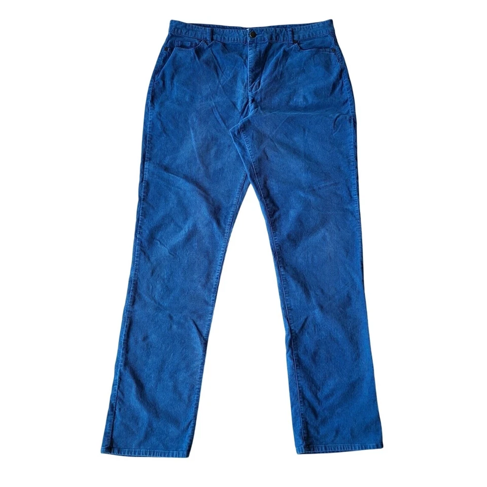 Pantalones Coldwater Creek para mujer talla 36x33 azul chino elástico pana exterior Foto 1 de 4
