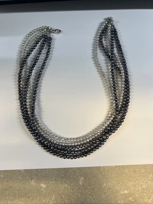 NWOTS SILPADA Sterling Silver 5 Strand Irridescent Gray Purple Pearl Necklace - Image 1 of 4