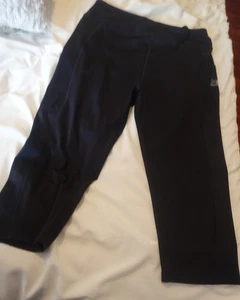 Karrimor 3/4 leg run workout pants black size 6 -19" inside leg - Picture 1 of 7