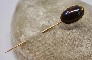 Antique c. 1900 CARTIER Henri Picq 18k Solid Gold & 4ct Boulder Opal Stick Pin - Picture 1 of 11