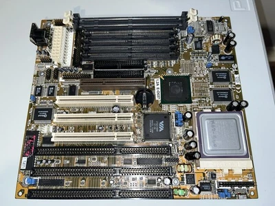 Placa madre chipset FIC VA-503+ Socket 7 AT Win95/98 - AMD K6-2 500 MHz - COMO ESTÁ Foto 1 de 4