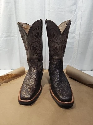 Женские сапоги вестерн Twisted X коричневые WRS0028, 9B кожаный верх с вышивкой Flrl - Изображение 1 из 4