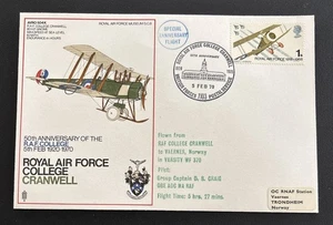 Great Britain FDC RAF 1970 50th Anniv. Of RAF College RAF College Cranwell - Bild 1 von 4