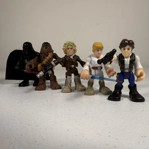 Lot of 5 ~ Hasbro Star Wars Galactic Heroes Playskool Figures ~ Vader Luke Han+ - Picture 1 of 4