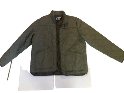 Lands End Quilted Men's Jacket -Size Large - Green - Image 1 of 3