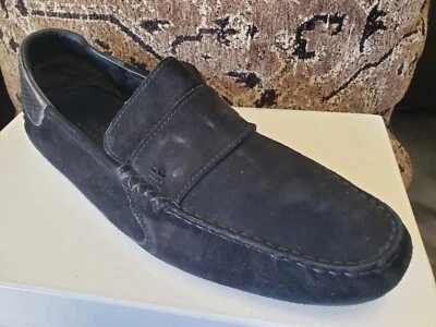 GUCCI Mocasín Mocasines de Conducción Hombres Negro Gamuza Talla 10.5 UK/11-11.5 US $990 Foto 1 de 4
