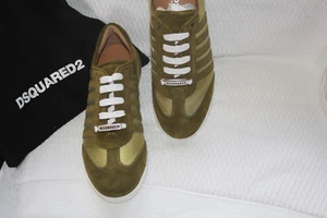 DSQUARED2 NEW RUNNER SNEAKER MILITARE #11.5us $490 - Picture 1 of 5
