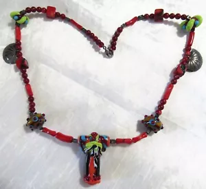 Art Glass Lampwork Bead Necklace - Picture 1 of 5
