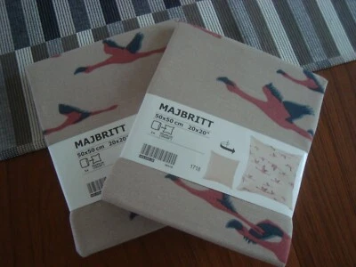 Juego de 2 - Fundas de Cojín IKEA Majbritt Flamingo Deco Fundas de Almohada 20 x 20" NUEVO Foto 1 de 4