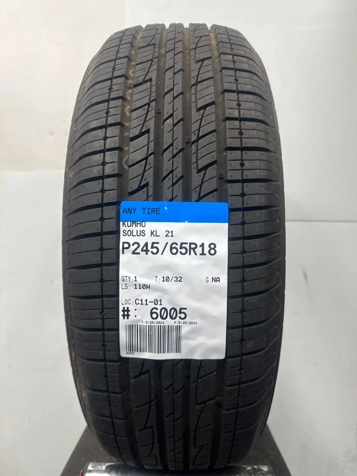 1 Used  Kumho Solus KL 21  P245/65R18 2456518 245/65/18 110 H - 10/32 - Image 1 of 4