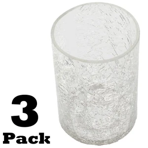 3 Pack Crack Finish Glass Shade for Pendant Light Fixture Ceiling Semi Flush - Picture 1 of 12
