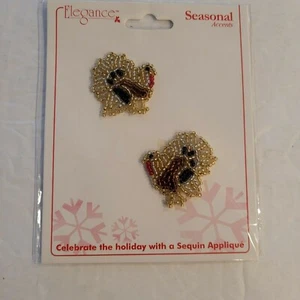 Elegance Seasonal Accents Beaded Turkey Appliques Thanksgiving - Picture 1 of 2