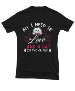 All I need is Love Camiseta Sudadera con Capucha Sudadera Prenda para el torso sin mangas cuello en V - Camiseta cuello en V - Imagen 1 de 11