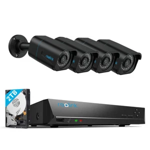 Reolink 4K Überwachungskamera CCTV Set 8CH 2TBHDD NVR mit 4X 8MP PoE IP Kamera - Bild 1 von 12