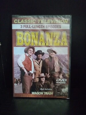 Bonanza and Wagon Train 3 Full-Length Episodes, DVD, 2007 New Sealed ~ Shelf200 - Image 1 of 3