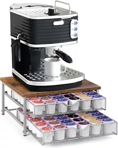 Porta Cialde Caffè 2 Livelli 72 K-Cup Storage Organizer Cassetto Supporto Macchina Caffè - Foto 1 di 8