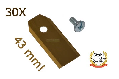 30X 4,3CM Titan Messer für Husqvarna Automower G1 G2 105 210 305 308 310 315 - Bild 1 von 3