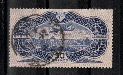 SELLO DE FRANCIA YVERT AVION 15 SCOTT C15 "MONOPLANO 50F ULTRAMARINO" USADO EN MUY BUEN ESTADO W722 Foto 1 de 2