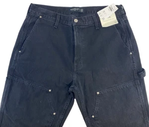 Abercrombie & Fitch Authentic Rigid Denim Loose Men's Black Jeans New 34 x 32 - Picture 1 of 6