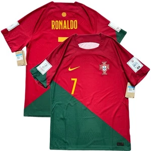 2022 Portugal Authentic Home Jersey #7 Ronaldo Medium Nike World Cup Match NEW - Picture 1 of 24