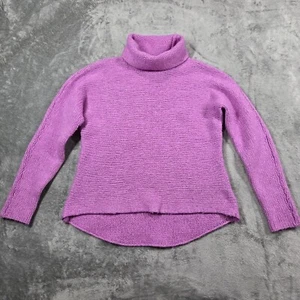 Lauren Ralph Lauren Sweater Womens arge P Purple Wool Blend Preppy Turtleneck - Picture 1 of 7