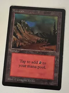 Magic the Gathering MTG Beta Mountain v.3 (DARK) MP (Beta Bob) - Picture 1 of 2