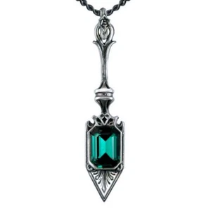 Sucre Vert Absinthe Spoon Pendant Necklace, Gothic Green Fairy, Alchemy England - Picture 1 of 5