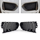 Opened Mesh Front Bumper Fog Light Lamp Grill Grille With PDC FIT Jaguar F-Pace