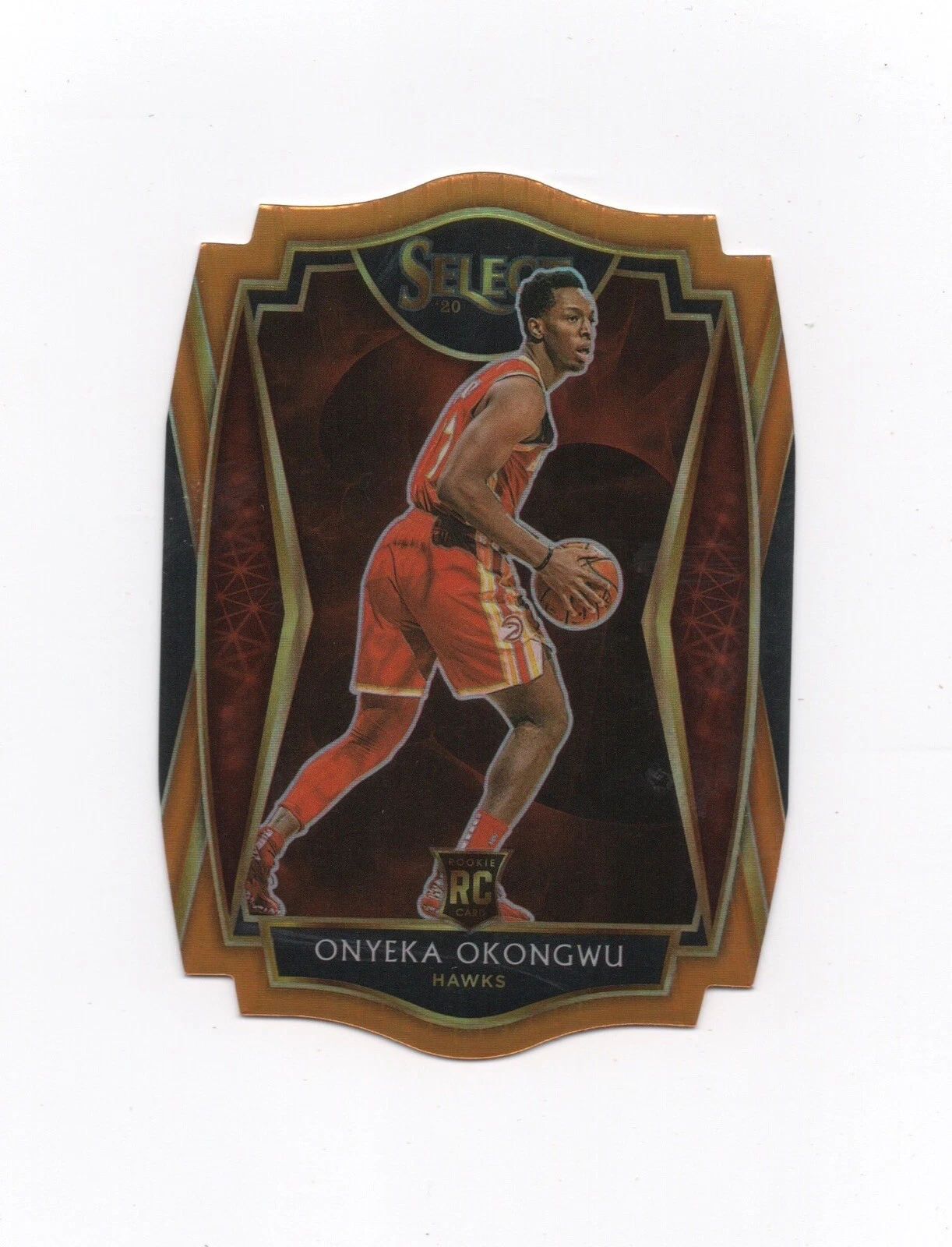 Onyeka Okongwu 2020-21 Panini Select Die Cut Orange Prizm Rookie RC /65 #186