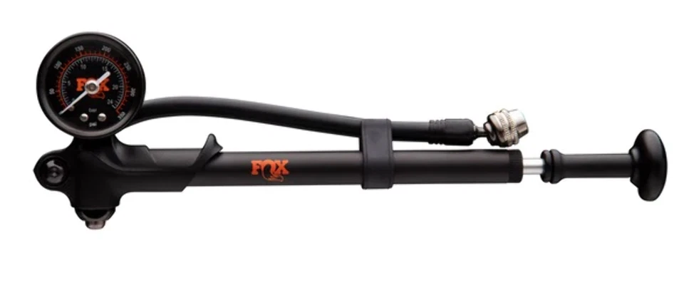 Inflador de bomba de choque Fox para horquilla y shox trasero con medidor y manguera giratoria 350 PSI Foto 1 de 1
