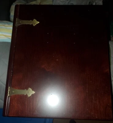 Bombay Company Wood Memory Photo Album With Metal Name Plaque 1991 - Image 1 of 4