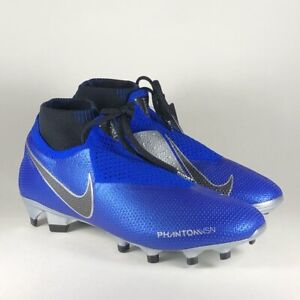 Nike Phantom VSN Elite DF FG Soccer Cleats Racer Blue AO3262-400 Size 5 US