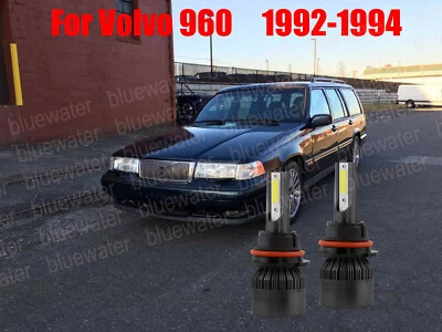 Kit de faros LED para Volvo 960 1992-1994 9004 HB1 6000K bombillas blancas haz alto-bajo Foto 1 de 4
