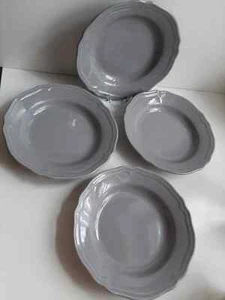 4 Ikea Arv Tiefe Teller Supenteller Grau Landhaus vintage Shabby Look - Bild 1 von 4