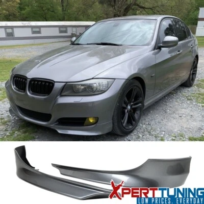 For 09-12 BMW E90 3-Series Sedan 2PCS Front Lip Painted #A52 Space Gray Metallic - Image 1 of 4