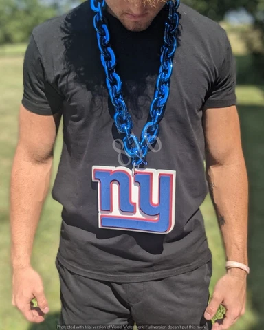 New York Giants Fan Chain, Giant Necklace Licensed NFL Cover