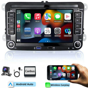 Carplay Autoradio Android 11 GPS Navi + Kamera & mic für VW GOLF 5 6 Passat Polo