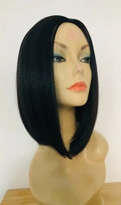 UPTRENDING HIGH HEAT RESISTANT OFF BLACK MEDIUM OMBRE DRAG QUEEN WOMEN'S DAILY FULL WIG UK