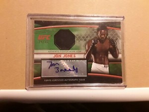2010 Topps UFC Knockout Fighter Gear Relic Autograph Jon Jones No 79 of 88 RARE!