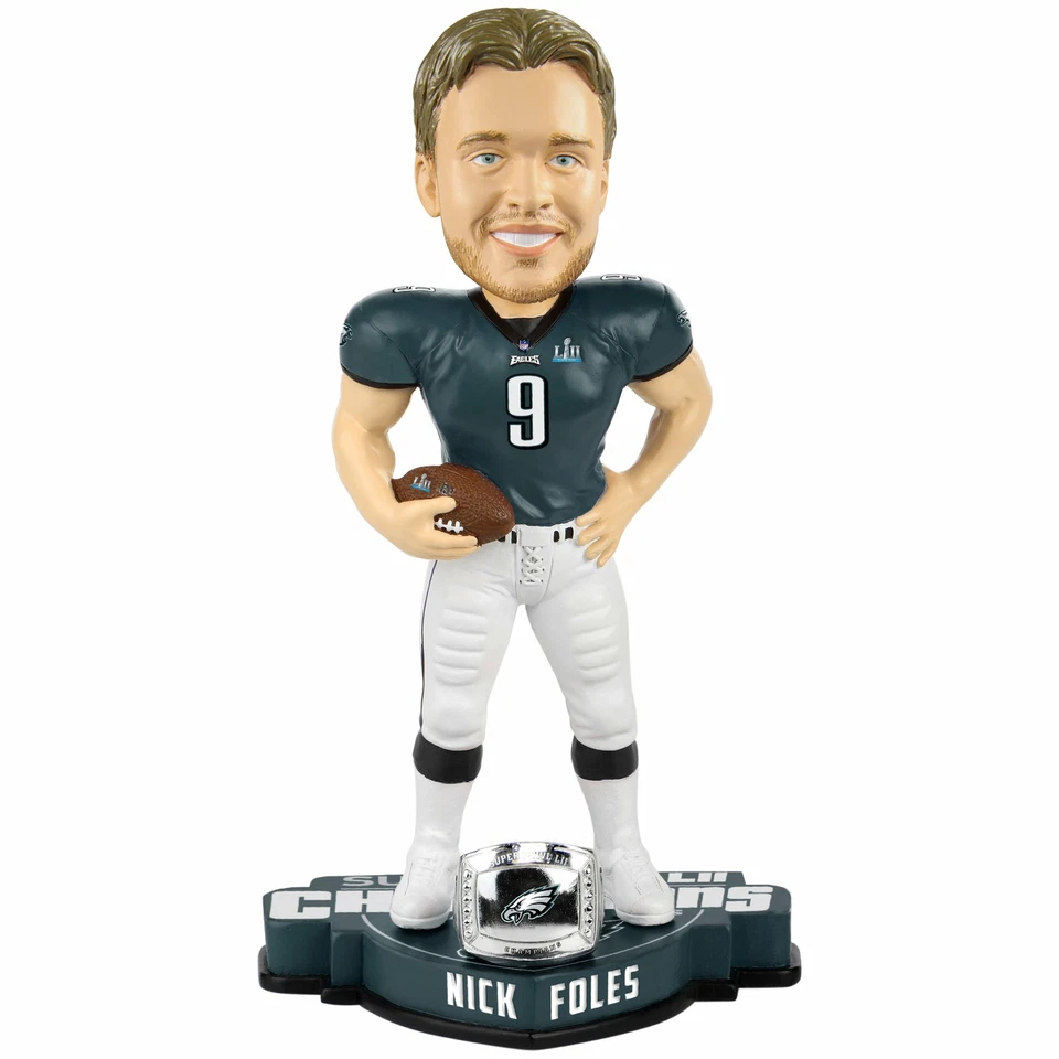 Nick Foles Philadelphia Eagles Super Bowl LII Campeón Bobblehead NFL Foto 1 de 1
