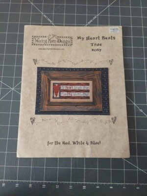 Waxing Moon Designs Cross Stitch My Heart Beats True #087 Pattern & Backing - Image 1 of 3