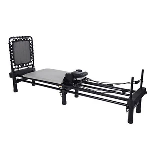 AeroPilates Studio 700 Foldable Reformer with Cardio Rebounder, Gray (Open Box) - Picture 1 of 12