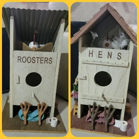 Birdhouses Rooster/Hen Outhouse for the Lil Cocks Super Cute! Cover